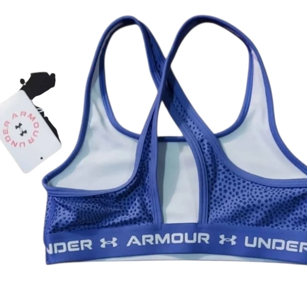 NWT Girls Under Armour Baja Blue Sports Bra ~YMD